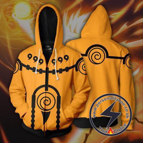 Naruto -Naruto Chakra Mode Zip Up - Hoodies Jackets